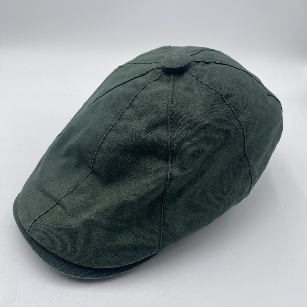 Woolrich Cotton Newsboy Cap Hat SZ Small Sherpa‎ Lined Cold Weather Green Cabbie